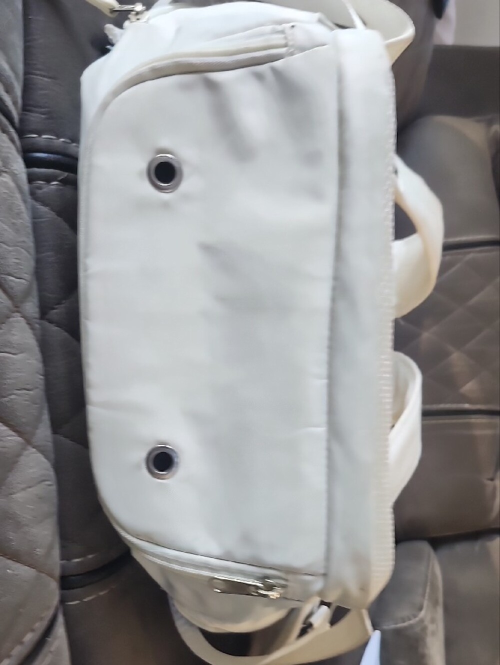 White Men’s Backpack – Minimal Travel & Everyday Bag - Picture 4 of 16